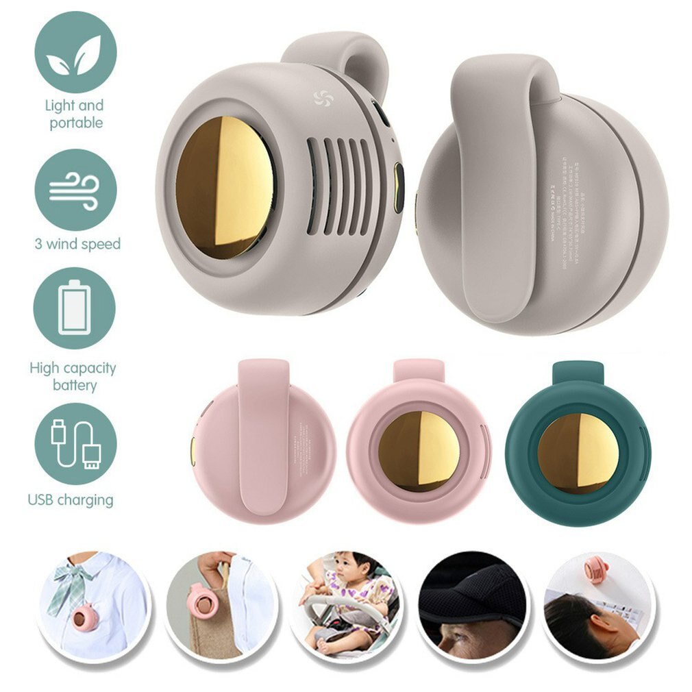 Mini Portable Buckle Fan - Compact Hands-Free Cooling
