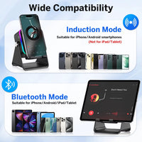 Induction Speaker Phone Stand – RGB Lights & Bluetooth