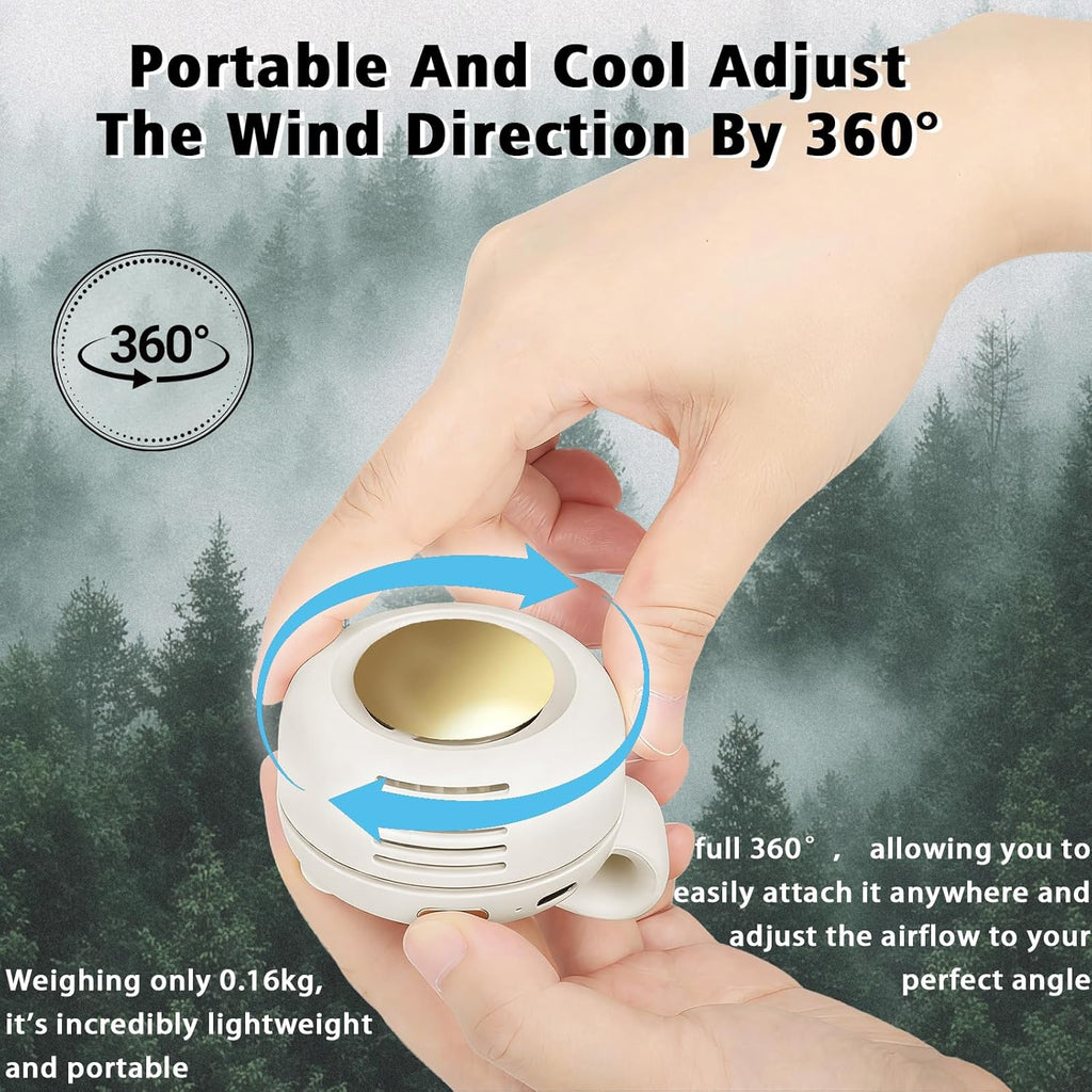 Mini Portable Buckle Fan - Compact Hands-Free Cooling