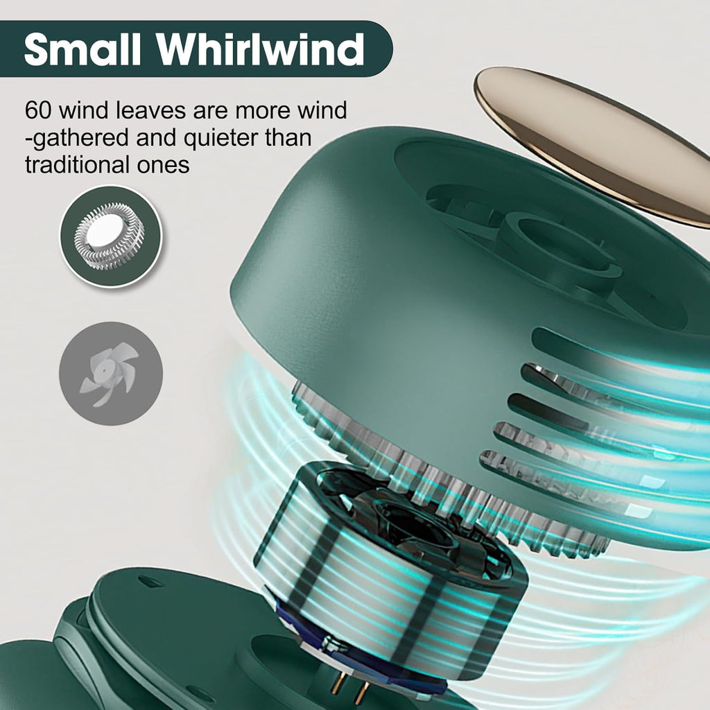 Mini Portable Buckle Fan - Compact Hands-Free Cooling