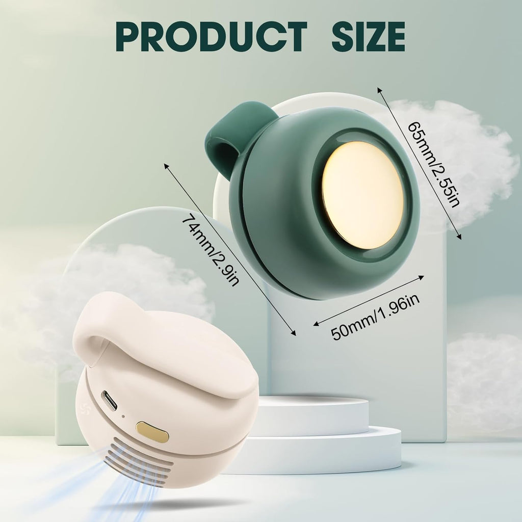 Mini Portable Buckle Fan - Compact Hands-Free Cooling